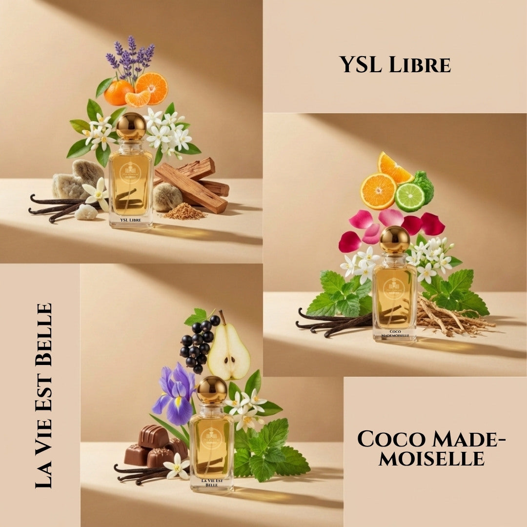 YSL Libre + Coco Mademoiselle + La Vie Est Belle