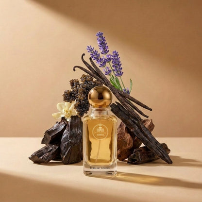 Haus Of Jawhar Burberry Goddess perfume bottle with vanilla, lavender, cacao and ginger fragrance notes.