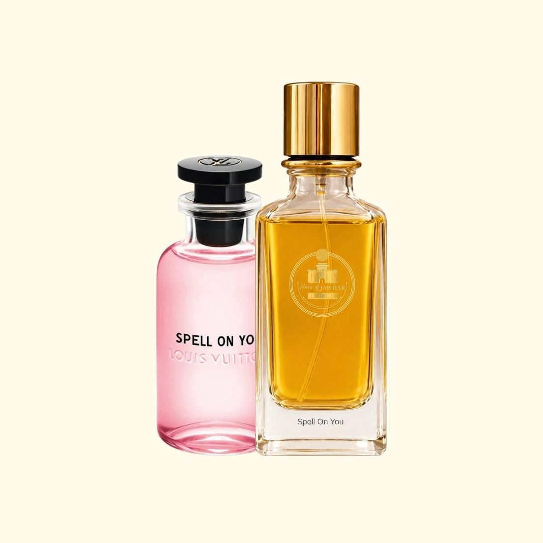 Haus Of Jawhar Louis Vuitton Spell On You perfume bottle with Louis Vuitton Spell On You fragrance reference.