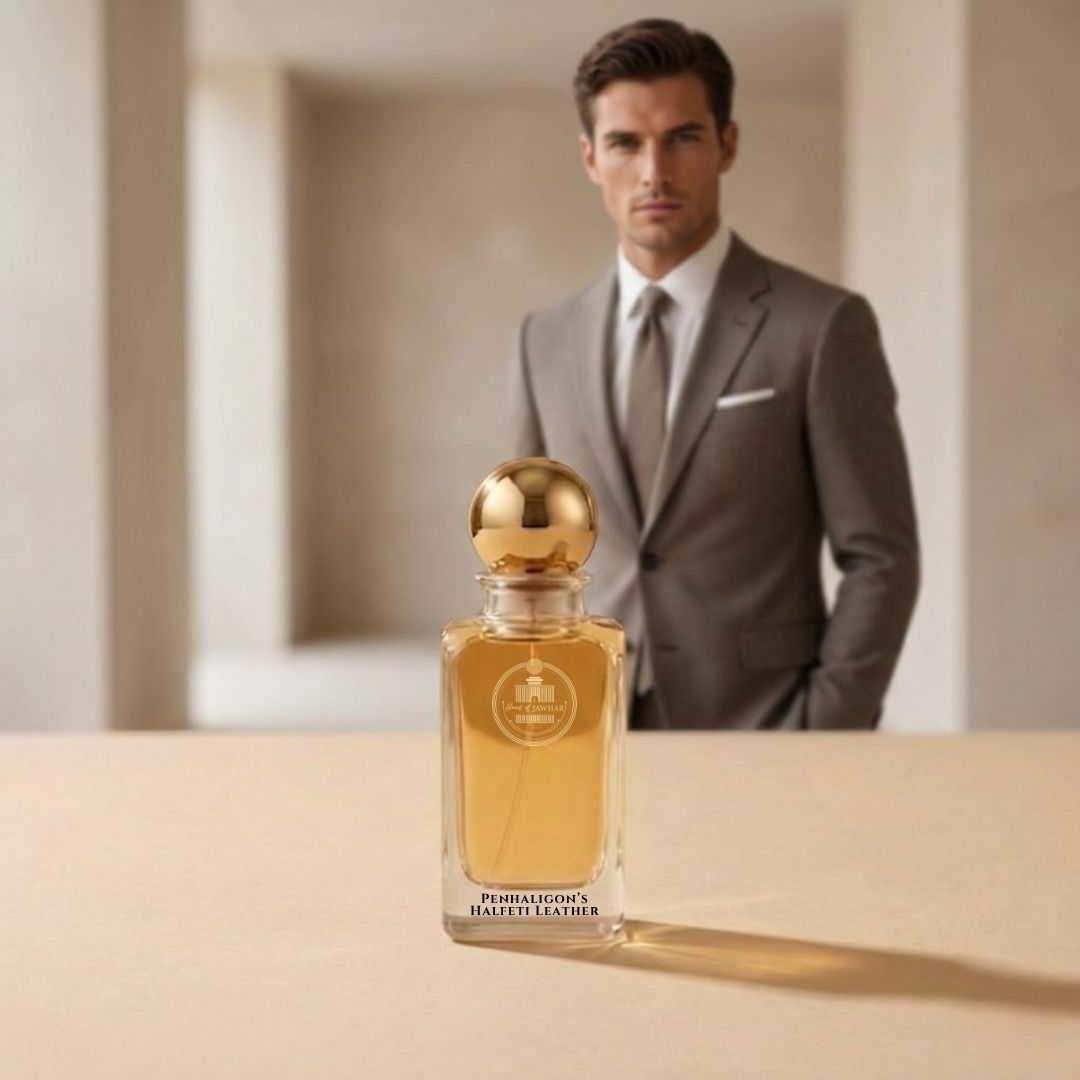 Penhaligon's Halfeti by Haus Of Jawhar lifestyle in a luxury outdoor setting.