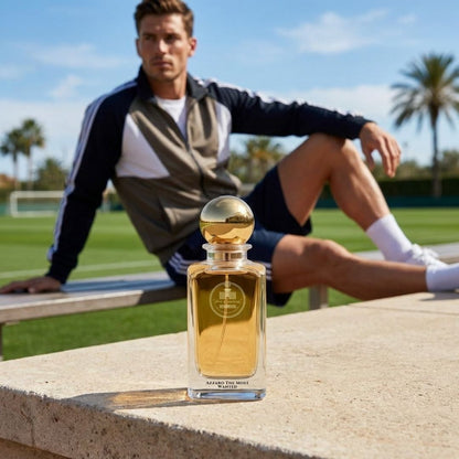 Haus Of Jawhar Azzaro The Most Wanted perfume bottle in a luxury lifestyle setting.