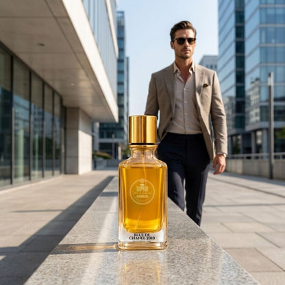 Bleu de Chanel 2010 by Haus Of Jawhar lifestyle in a modern city setting.