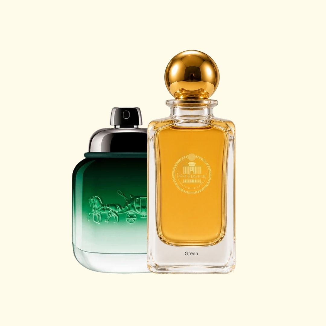 Haus Of Jawhar Coach Green perfume bottle with Coach Green fragrance reference.