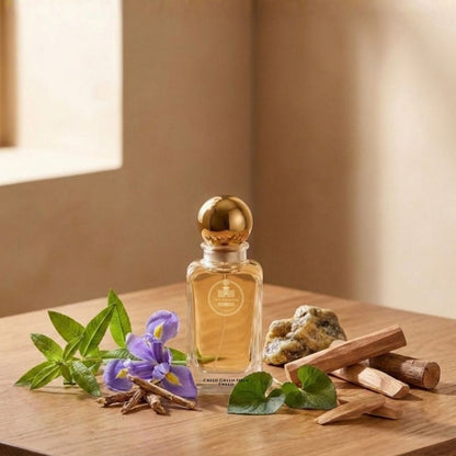 Haus Of Jawhar Creed Green Irish Tweed perfume bottle with lemon verbena, iris, violet leaf and sandalwood fragrance notes.