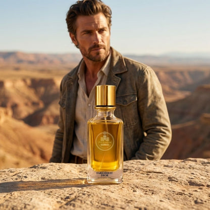 Dior Fahrenheit by Haus Of Jawhar lifestyle in a rugged desert setting.