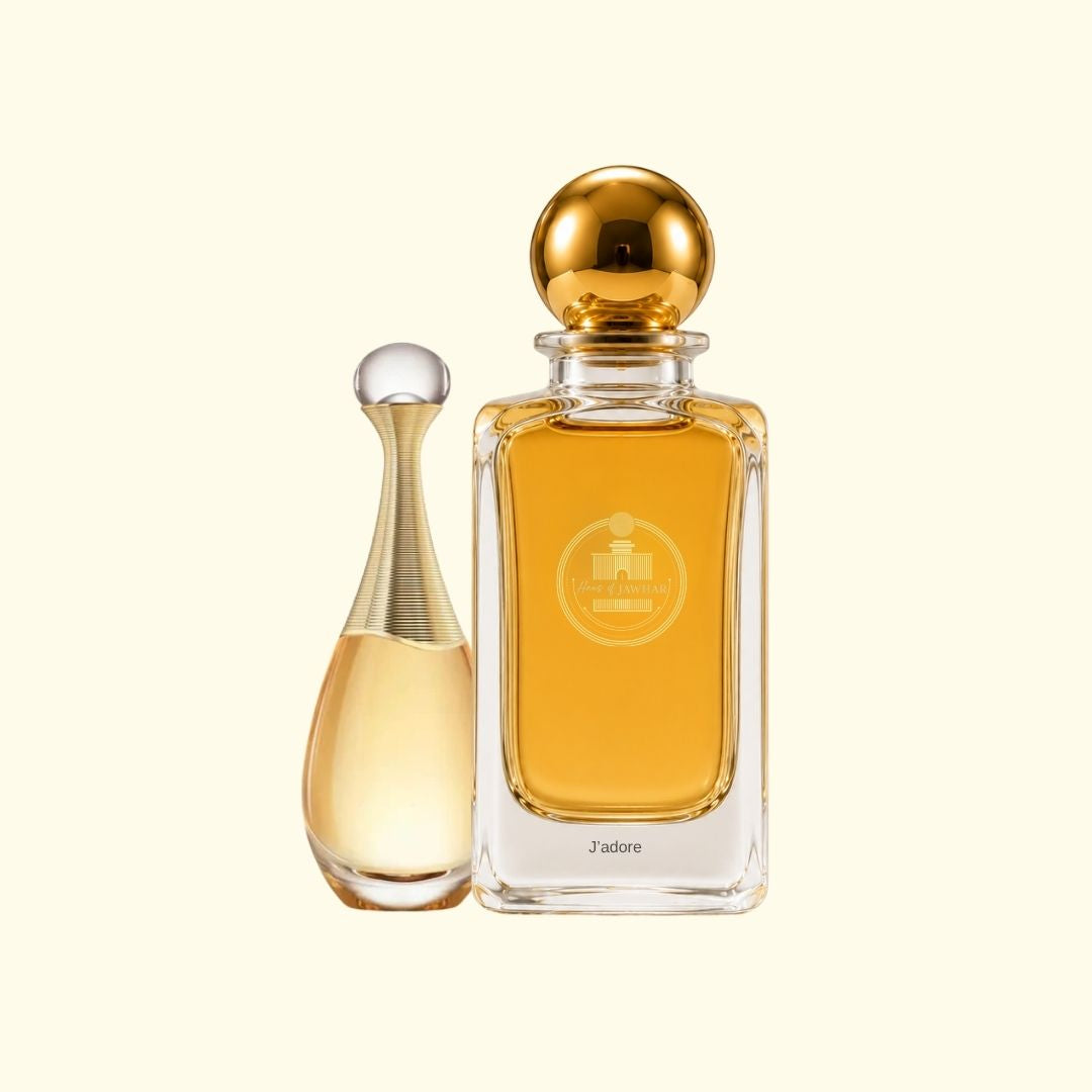 Haus Of Jawhar J'adore perfume bottle with J'adore fragrance reference.