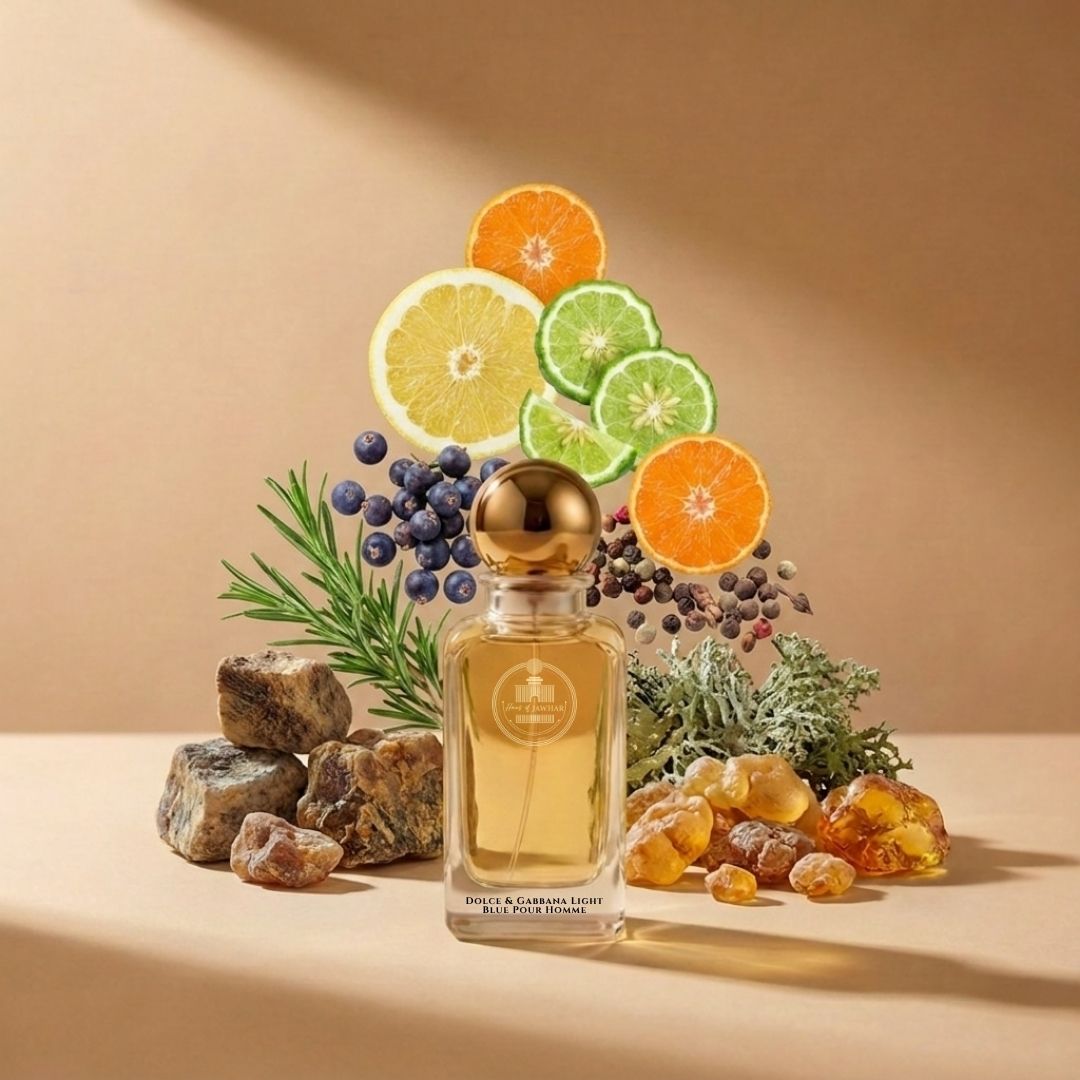 Haus Of Jawhar Dolce & Gabbana perfume bottle with citrus, woody and amber fragrance notes.