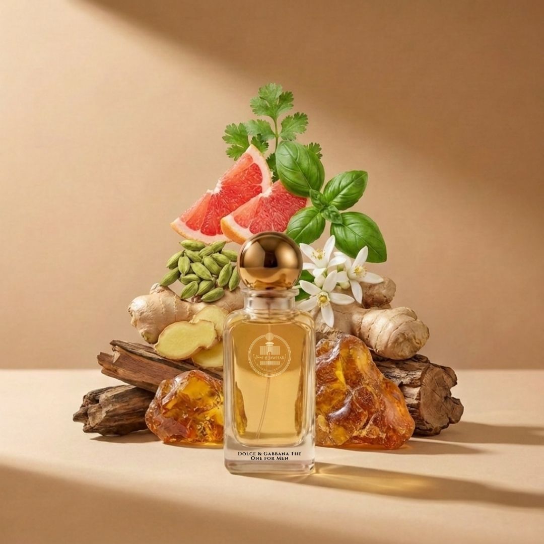 Haus Of Jawhar Dolce & Gabbana The One perfume bottle with grapefruit, ginger, tobacco and amber fragrance notes.