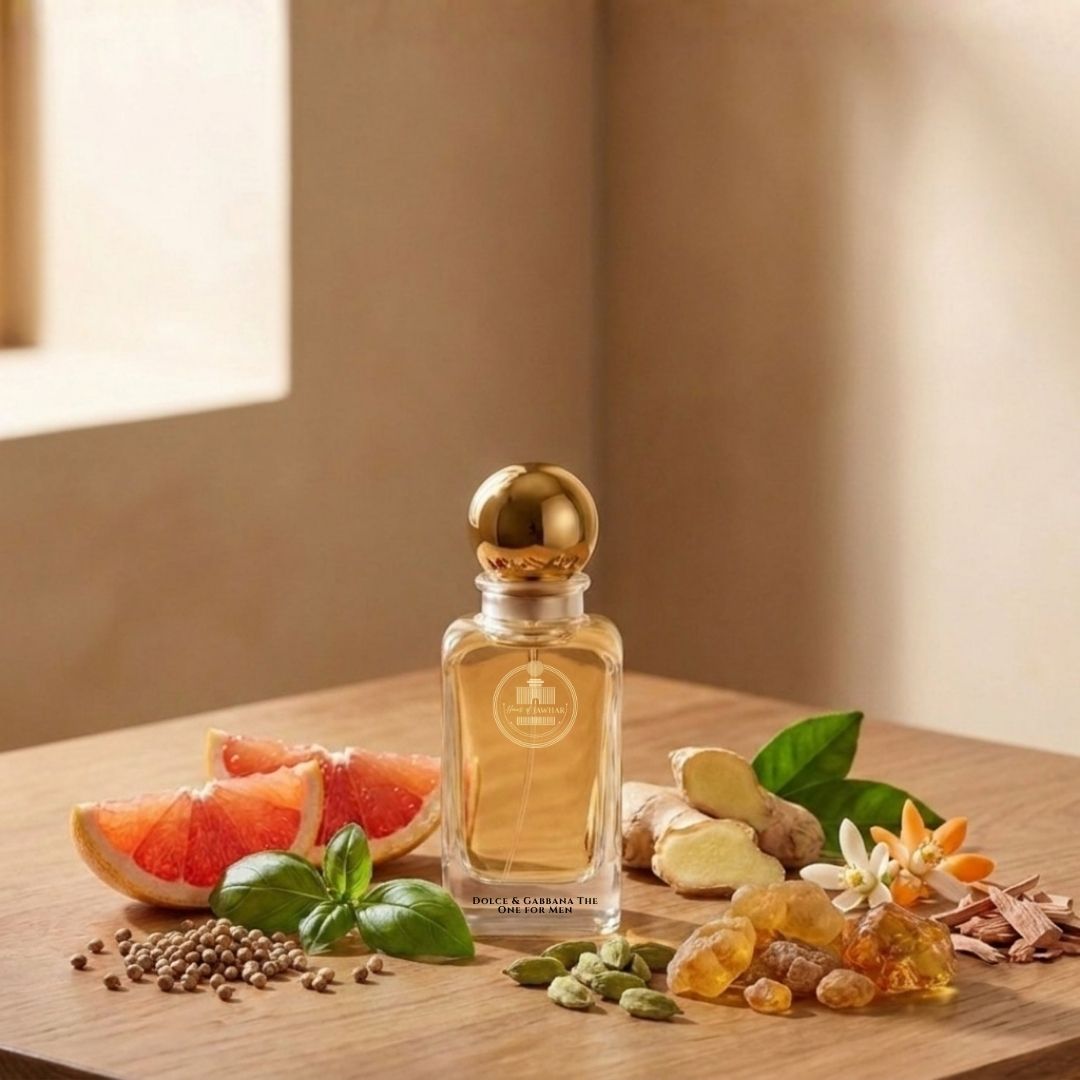 Haus Of Jawhar Dolce & Gabbana The One perfume bottle with grapefruit, ginger, tobacco and amber fragrance notes.