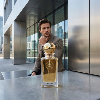 Haus Of Jawhar Dunhill Icon perfume bottle in a luxury lifestyle setting.