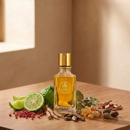 Elie Saab L'Homme by Haus Of Jawhar with bergamot, lime, pink pepper, cedar, oud, amber and woody notes.