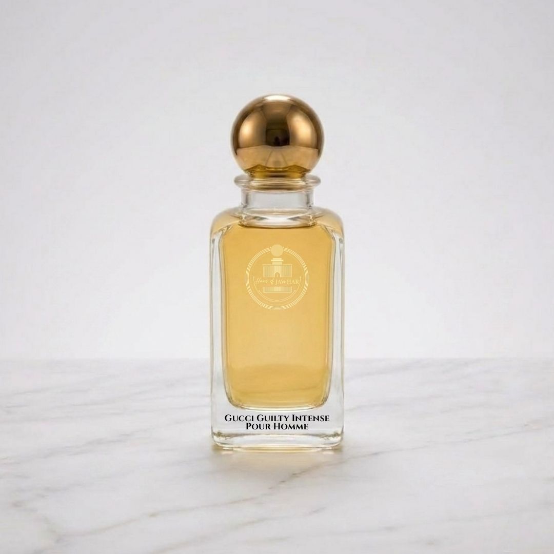 Haus Of Jawhar Gucci Guilty Intense perfume bottle.