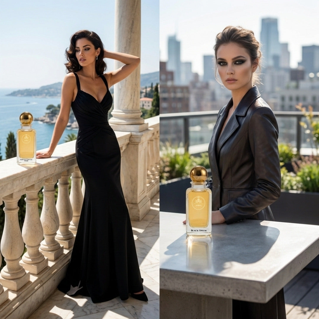Versace Crystal Noir and Black Opium lifestyle collection by Haus Of Jawhar.