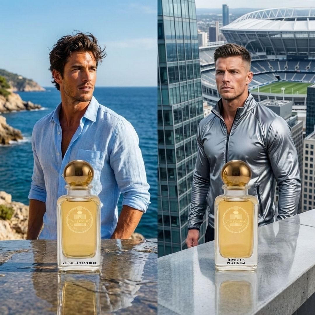 Versace Dylan Blue and Invictus Platinum lifestyle collection by Haus Of Jawhar.