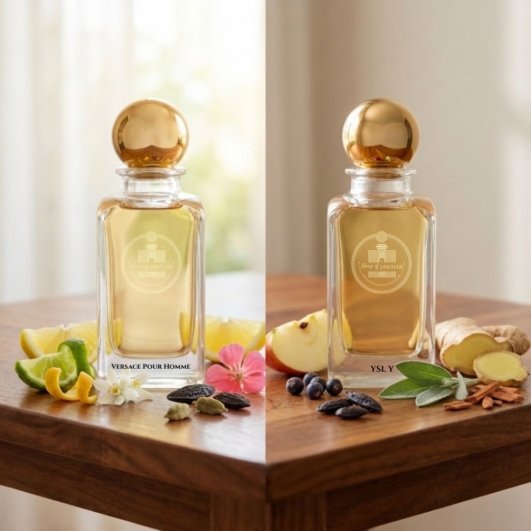 Haus Of Jawhar Versace Pour Homme and YSL Y fragrance notes.
