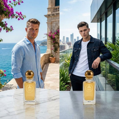 Haus Of Jawhar Versace Pour Homme and YSL Y lifestyle collection.