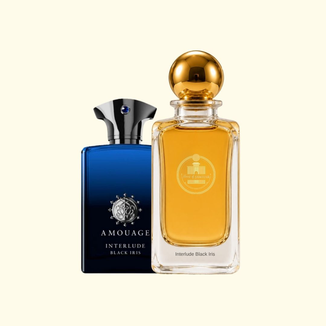 Haus Of Jawhar Interlude Black Iris perfume bottle.