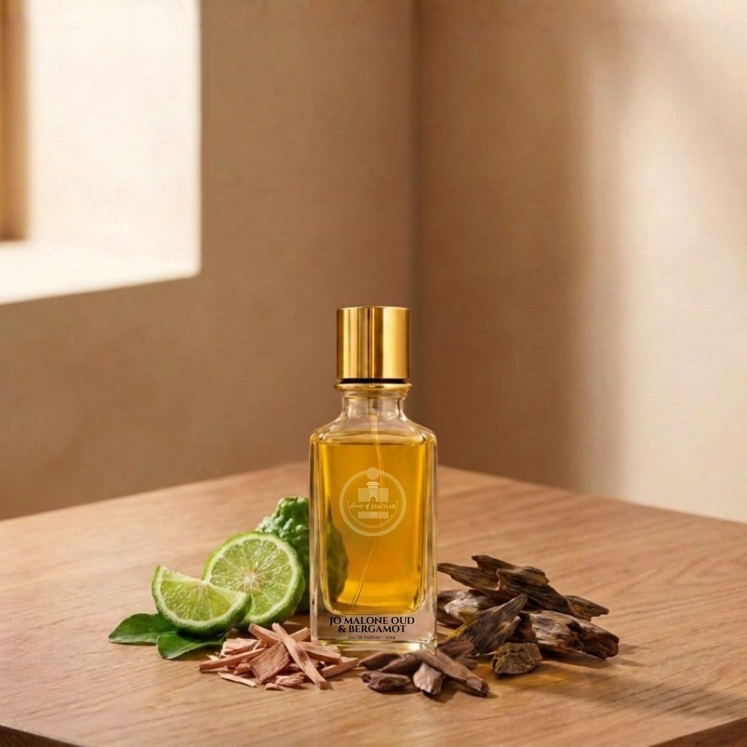 Jo Malone Oud & Bergamot by Haus Of Jawhar with bergamot, lime, cedar, oud and woody notes.