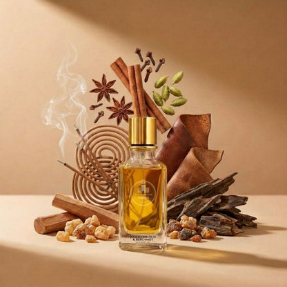 Jo Malone Oud & Bergamot by Haus Of Jawhar with bergamot, oud, leather, incense, cardamom, cinnamon, clove and amber notes.