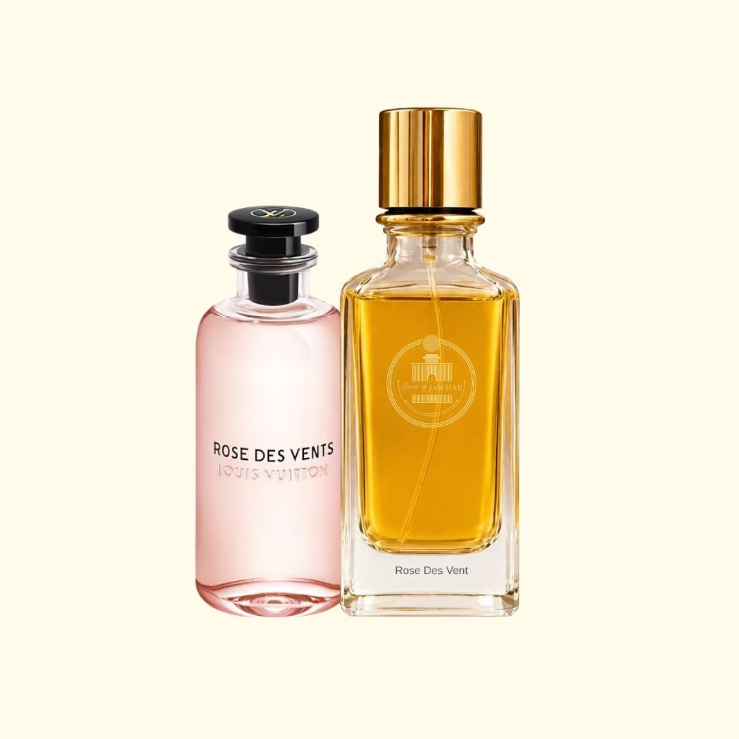 Haus Of Jawhar Louis Vuitton Rose des Vents perfume bottle with Louis Vuitton Rose des Vents fragrance reference.