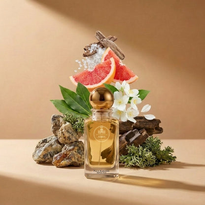Haus Of Jawhar Paco Rabanne Invictus perfume bottle with grapefruit, marine notes, bay leaf and guaiac wood fragrance notes.