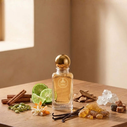 Haus Of Jawhar Parfums de Marly Althaïr perfume bottle with vanilla, cinnamon, orange blossom and guaiac wood fragrance notes.