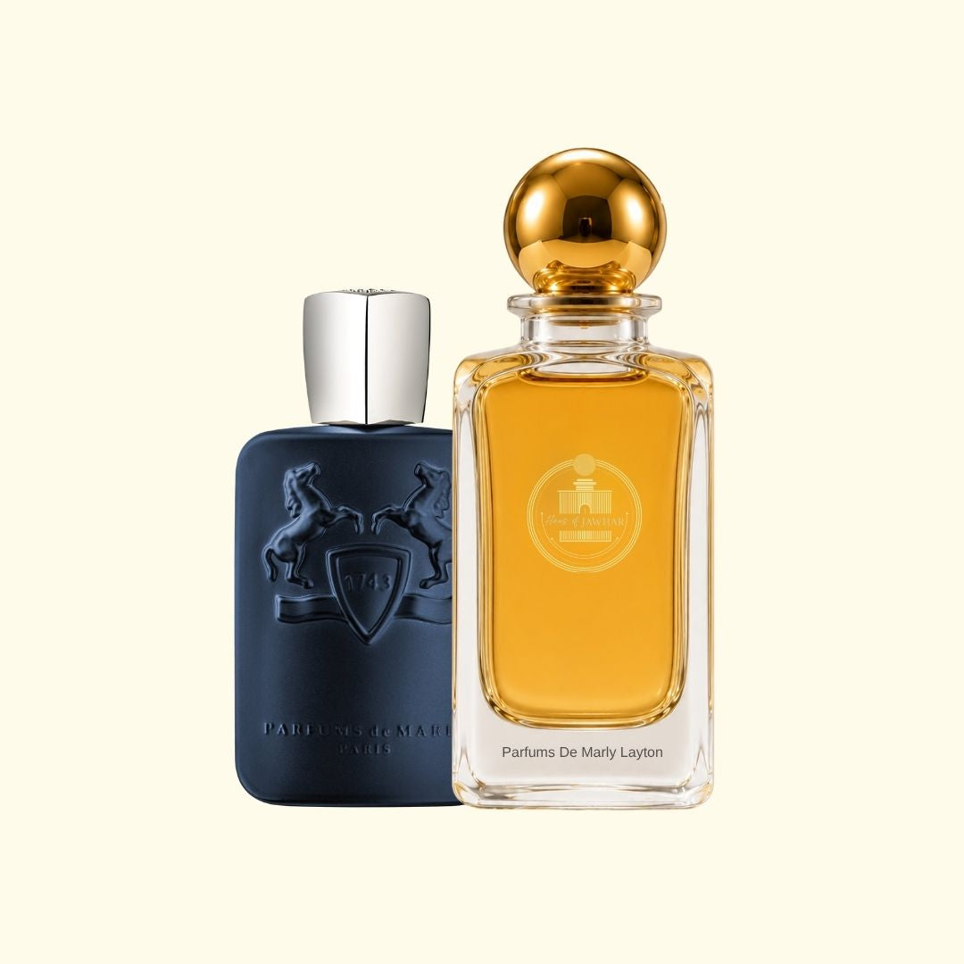 Haus Of Jawhar Layton perfume bottle with Layton fragrance reference.