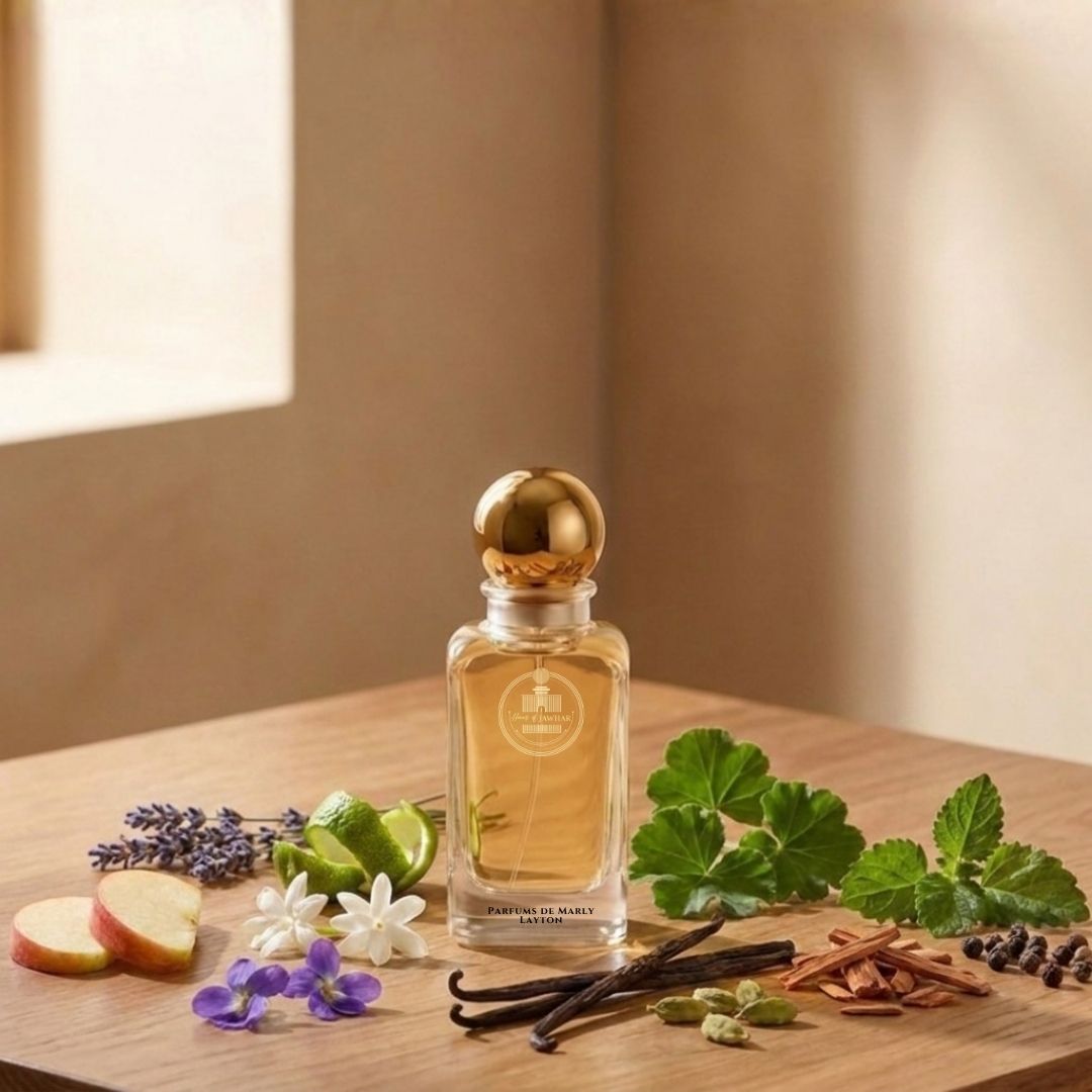 Haus Of Jawhar Parfums de Marly Layton perfume bottle with apple, lavender, vanilla and sandalwood fragrance notes.