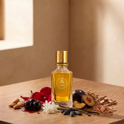 Haus Of Jawhar Tom Ford Lost Cherry perfume bottle with cherry, plum, vanilla and woody fragrance notes.