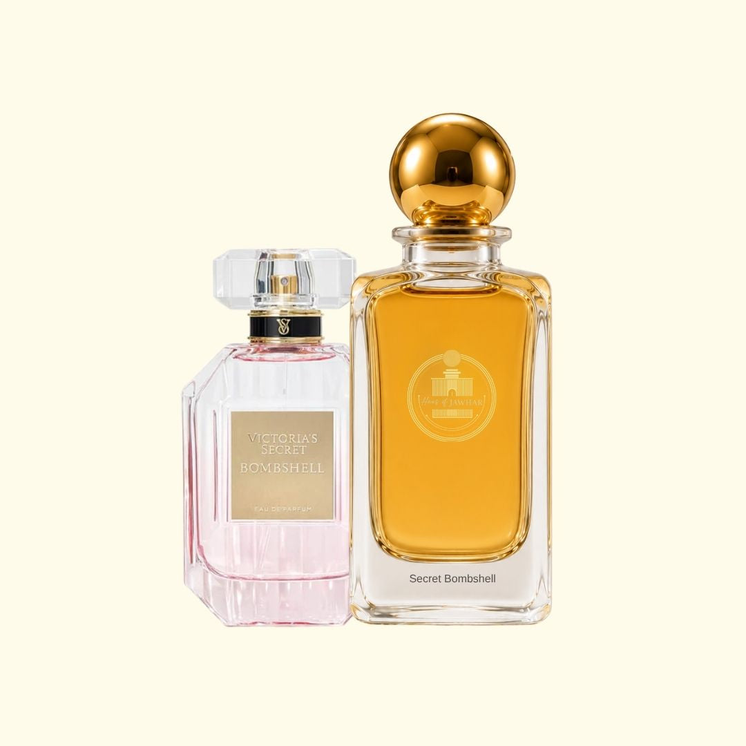Haus Of Jawhar Bombshell perfume bottle with Bombshell fragrance reference.