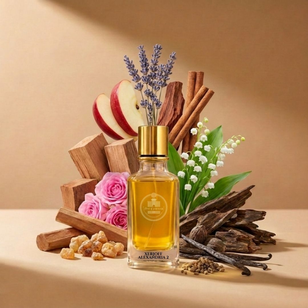 Haus Of Jawhar Xerjoff Alexandria II perfume bottle with lavender, rosewood, oud and vanilla fragrance notes.