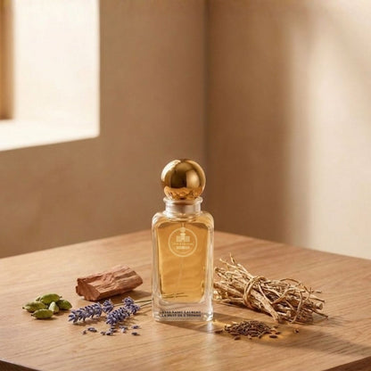 Haus Of Jawhar YSL La Nuit de L'Homme perfume bottle with cardamom, lavender, cedarwood and vetiver fragrance notes.