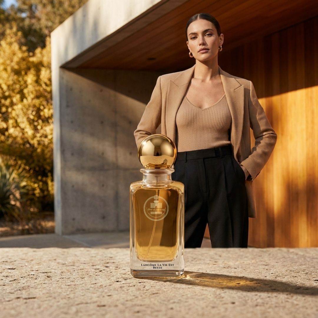 Haus Of Jawhar YSL Libre perfume bottle in a luxury lifestyle setting.
