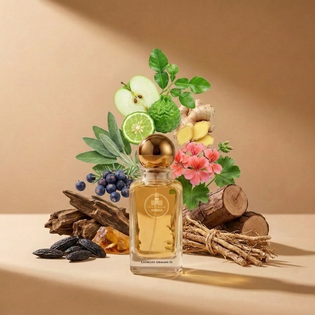 Haus Of Jawhar YSL Y perfume bottle with bergamot, sage, cedarwood and tonka bean fragrance notes.